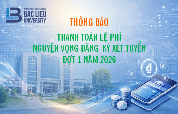 Thông báo thanh toán lệ phí nguyện vọng xét tuyển đợt 1 năm 2026